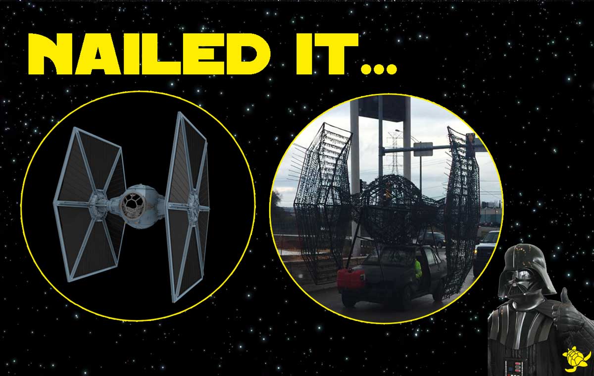 star wars tie fighter - nailed it